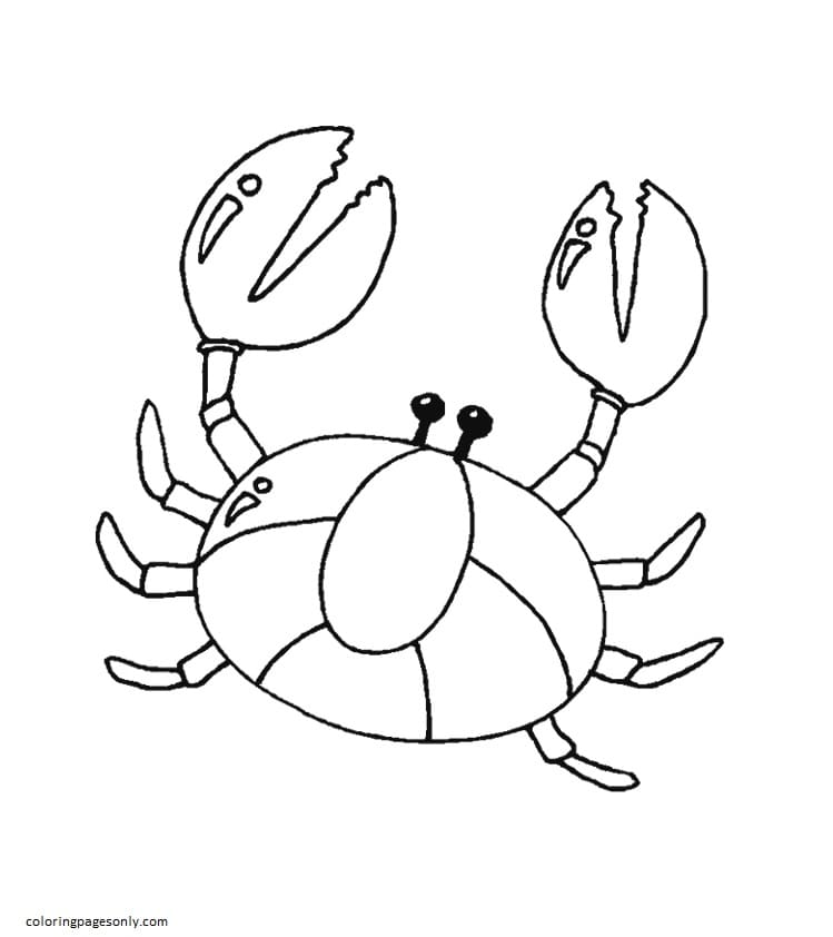 Chilled Crab Coloring Pages
