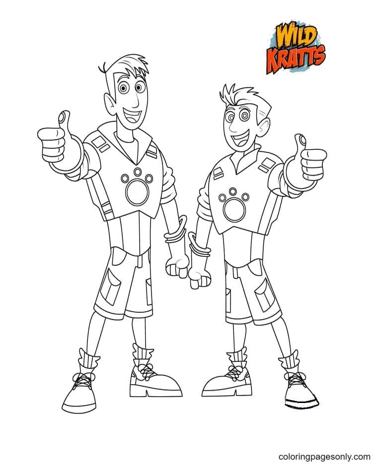 Chris and Martin Kratts Coloring Page