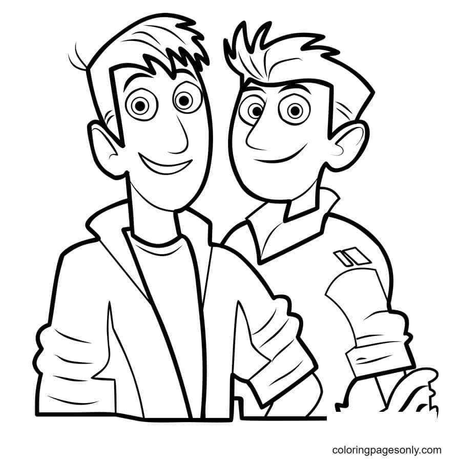 Chris and Martin – Wild Kratts Coloring Pages
