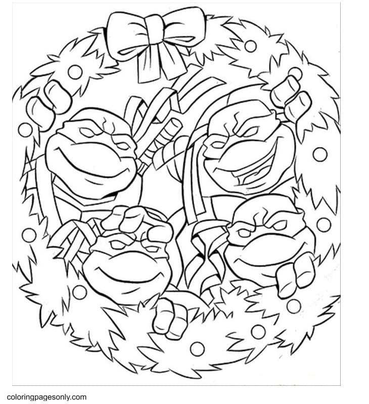Christmas Ninja Turtle Coloring Pages - Ninja Coloring Pages - Coloring
