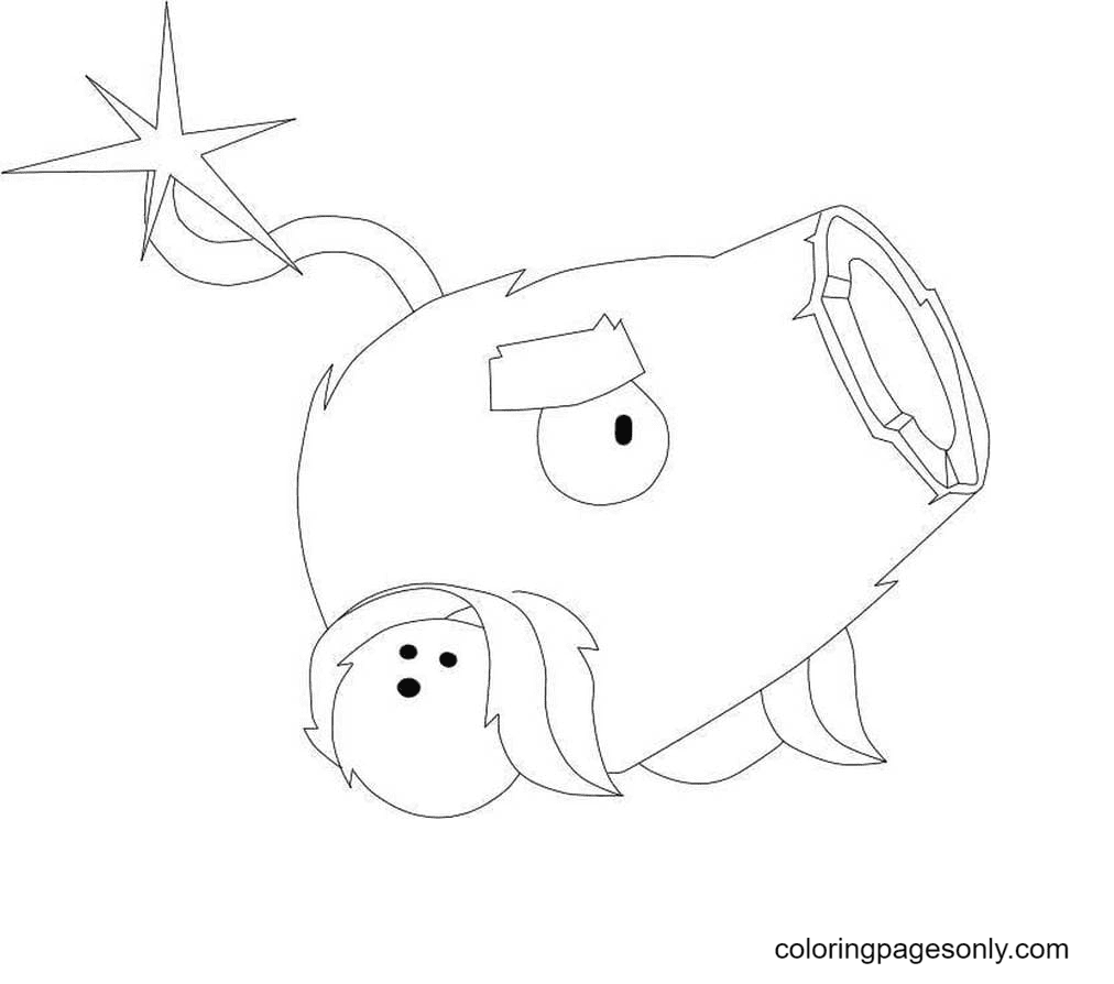Coconut Cannon Coloring Page