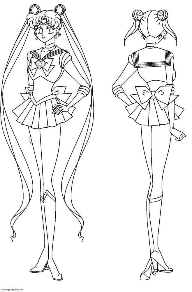 Cosmic Sailor Moon Coloring Page