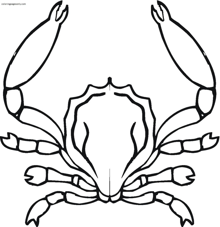 Free Crab Coloring Page