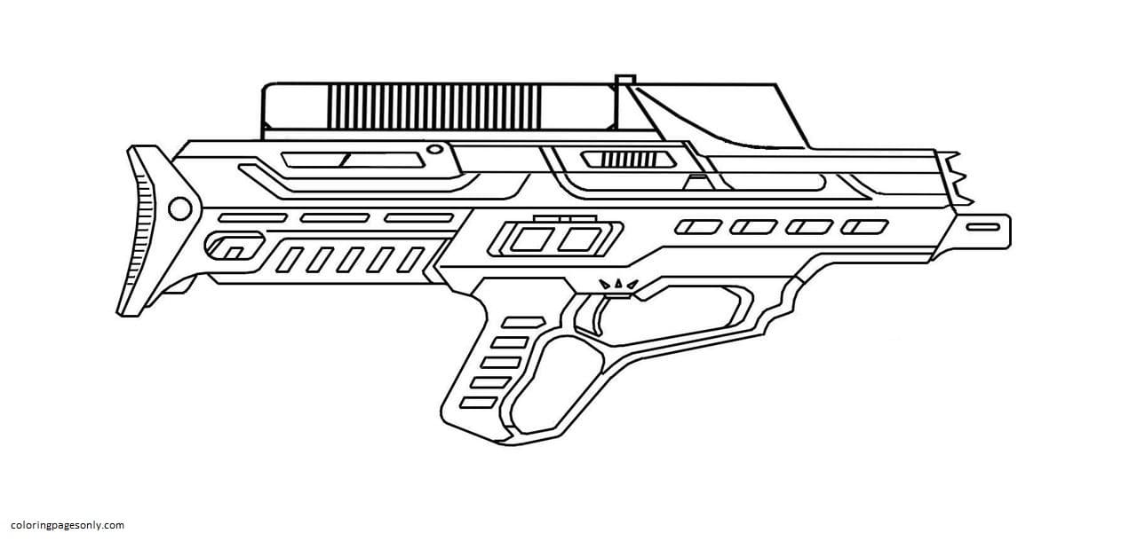 Custom Nerf Blaster Coloring Page