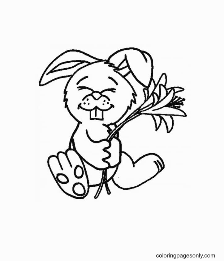 Cute Bunnies Printable Coloring Pages