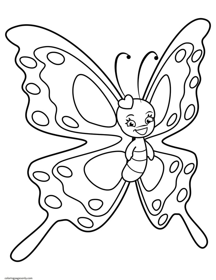 Милая бабочка с милой улыбкой от Butterfly