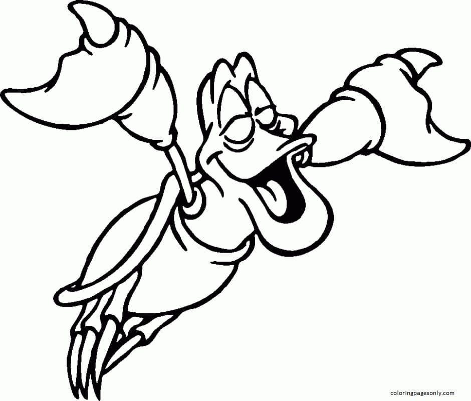 Cute Crab 2 Coloring Page