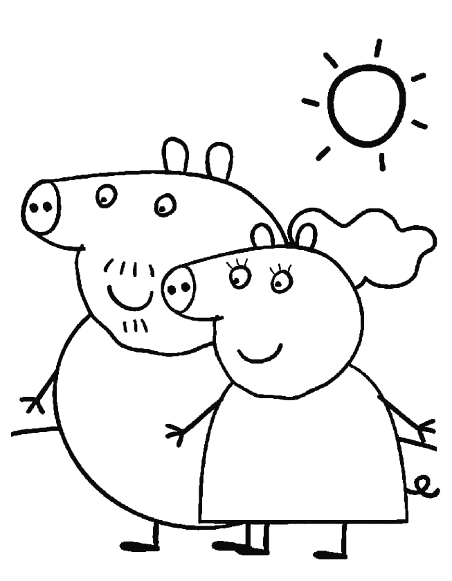 Papa Pig en Mama Pig van Peppa Pig