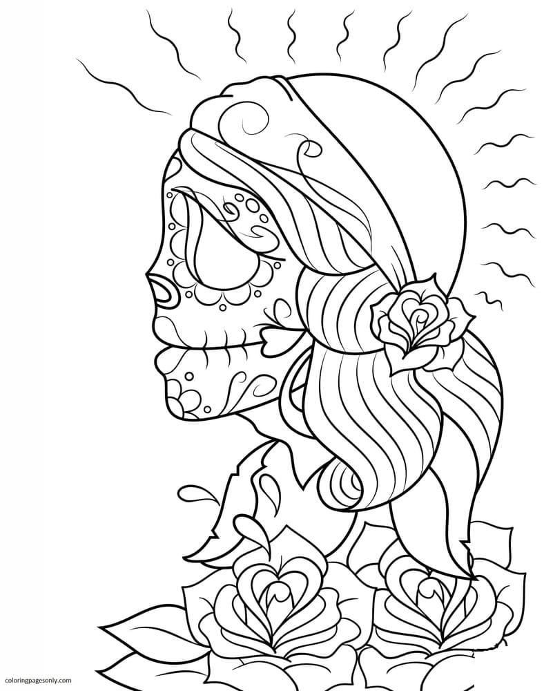 Day of the Dead Girl Skull from Teenage
