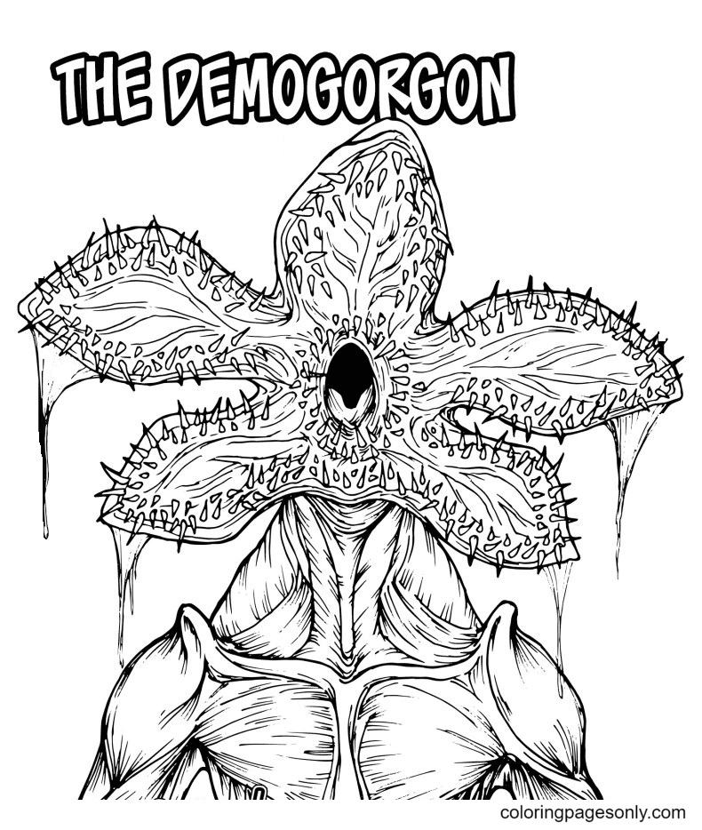 Demogorgon From Stranger Things Coloring Page