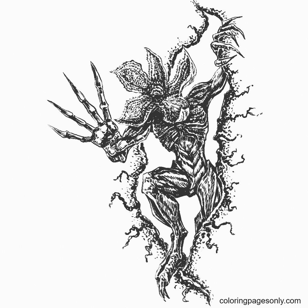 Demogorgon in Stranger Things Coloring Pages