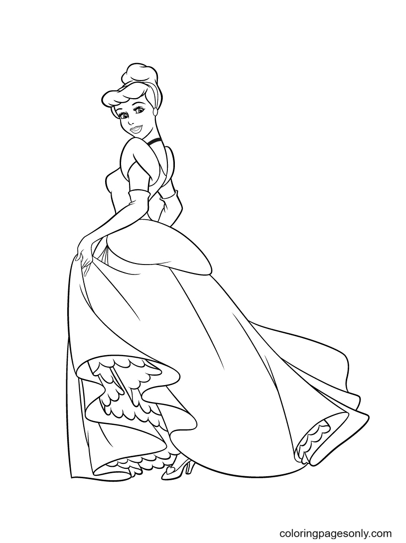 67  Simple Cinderella Coloring Pages  Latest Free