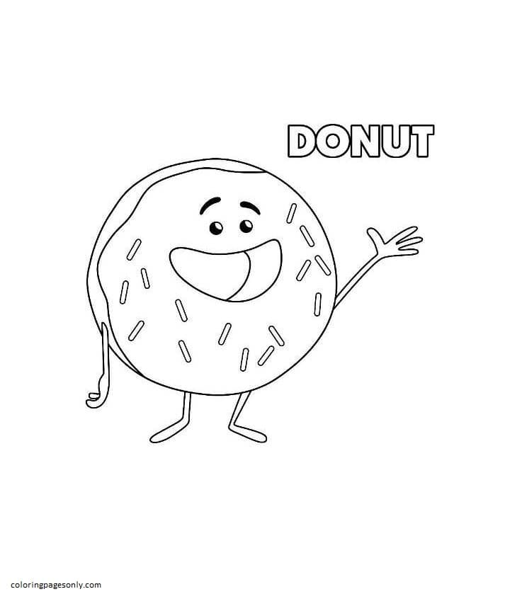 Donut Emoji Movie Coloring Page