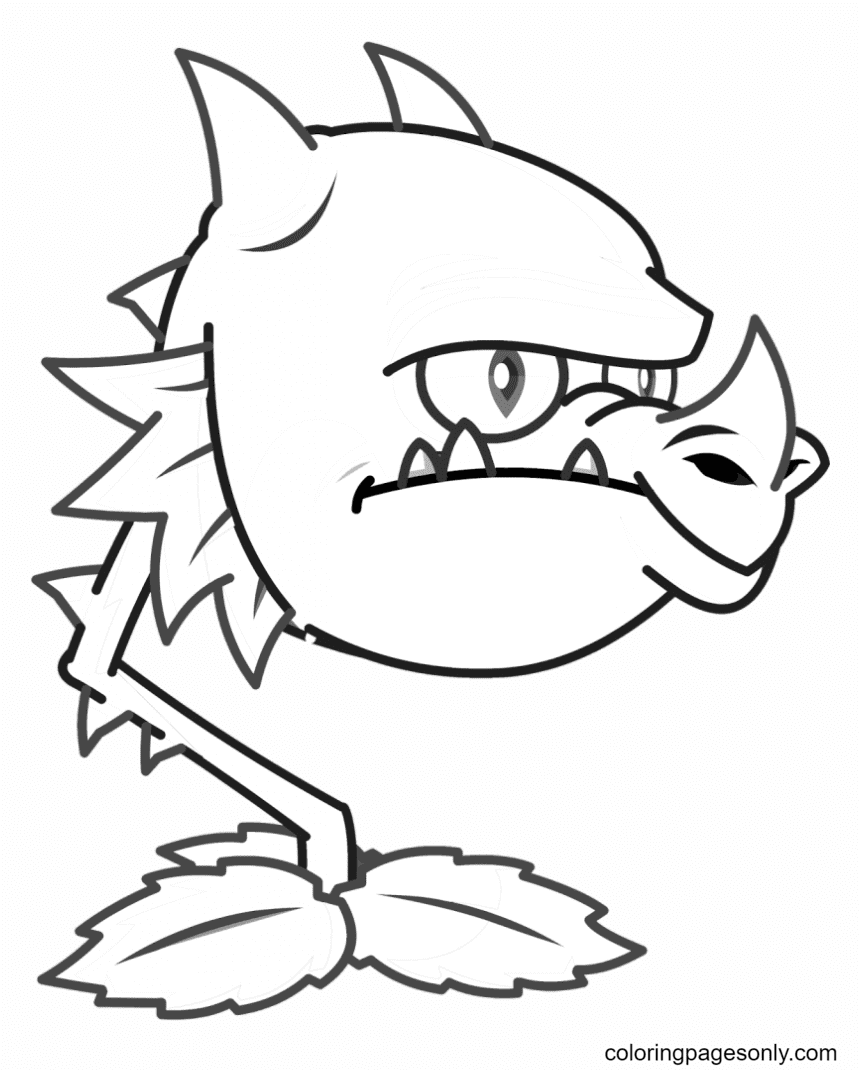 Dragon Plants Vs Zombies Coloring Pages
