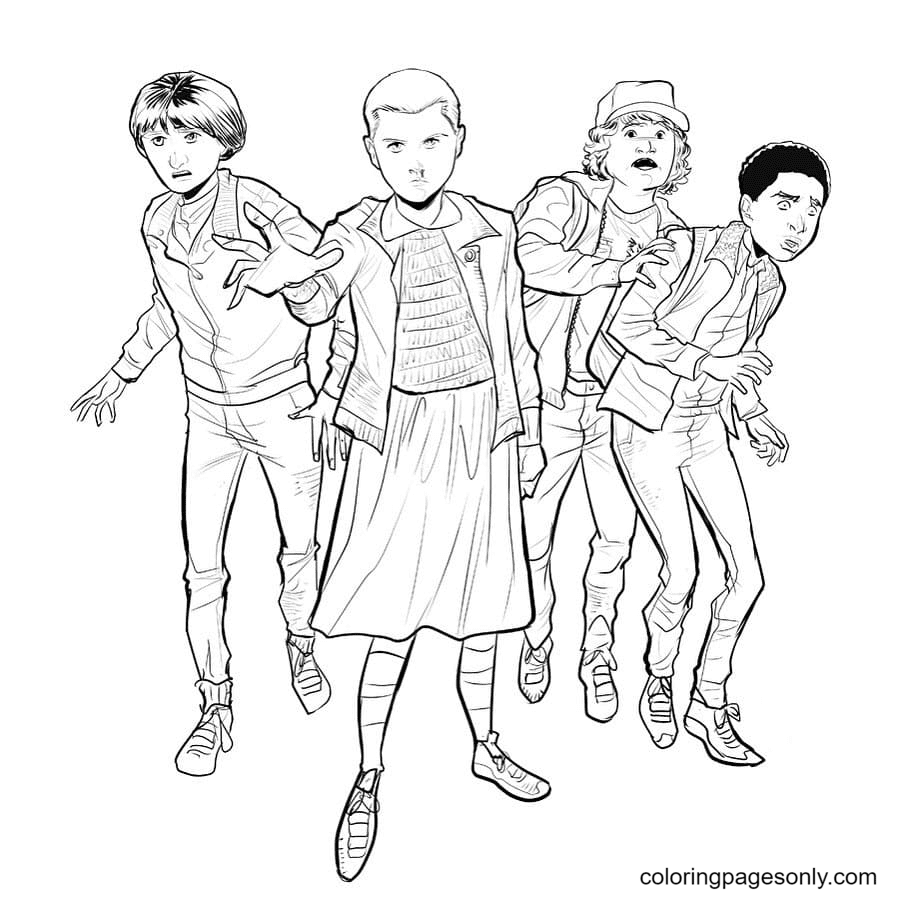 Eleven And friends from Stranger Things from Stranger Things