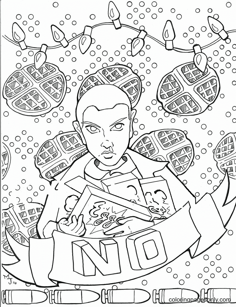Eleven Stranger Things Pictures Coloring Page