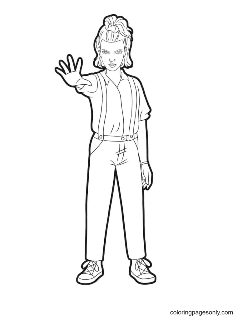 Eleven From Stranger Things Coloring Pages Stranger Things Coloring 