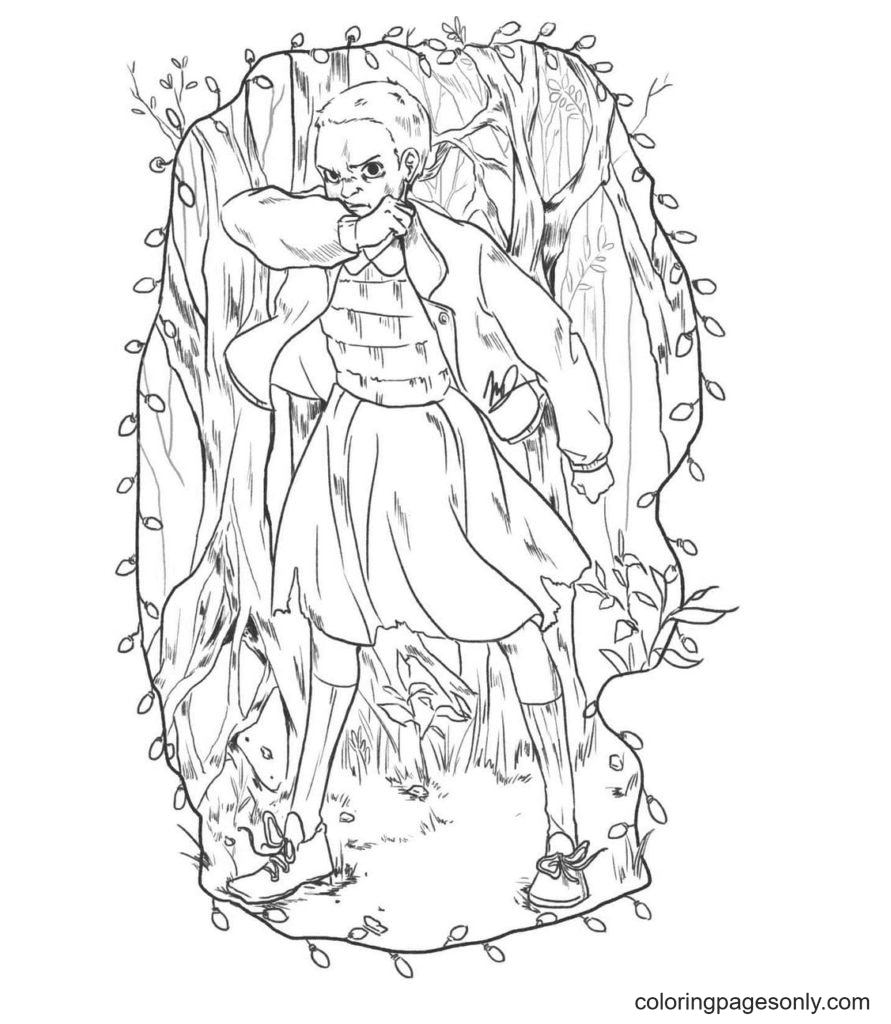 Eleven in the forest Coloring Page