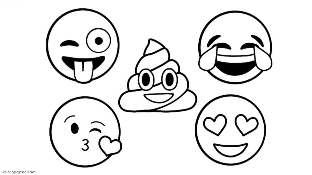 Emoji 4 Coloring Page
