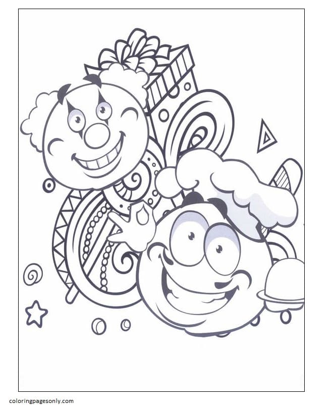 Emoticons 2 Coloring Pages