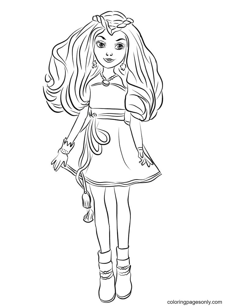 Evie from Descendants Coloring Page