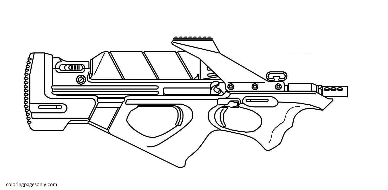 Exclusive Nerf Blaster Coloring Page