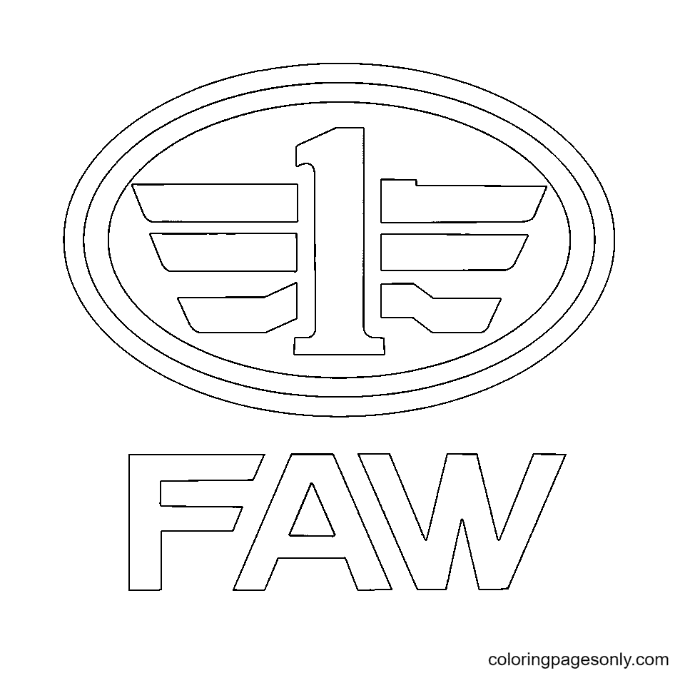 FAW Logo Coloring Page