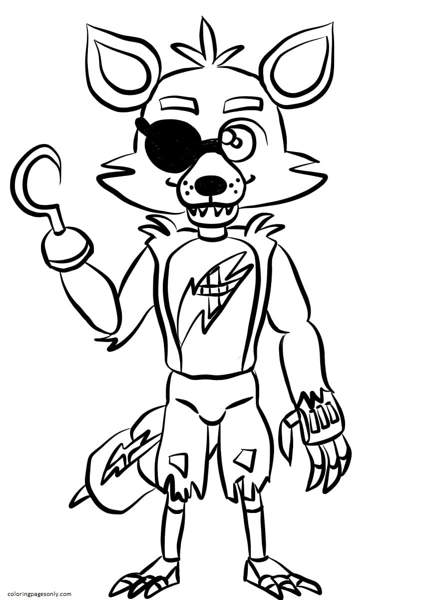 FNAF Foxy Coloring Pages