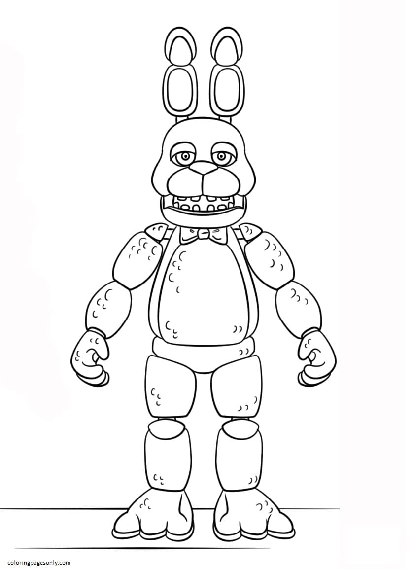 FNAF Toy Bonnie Coloring Page