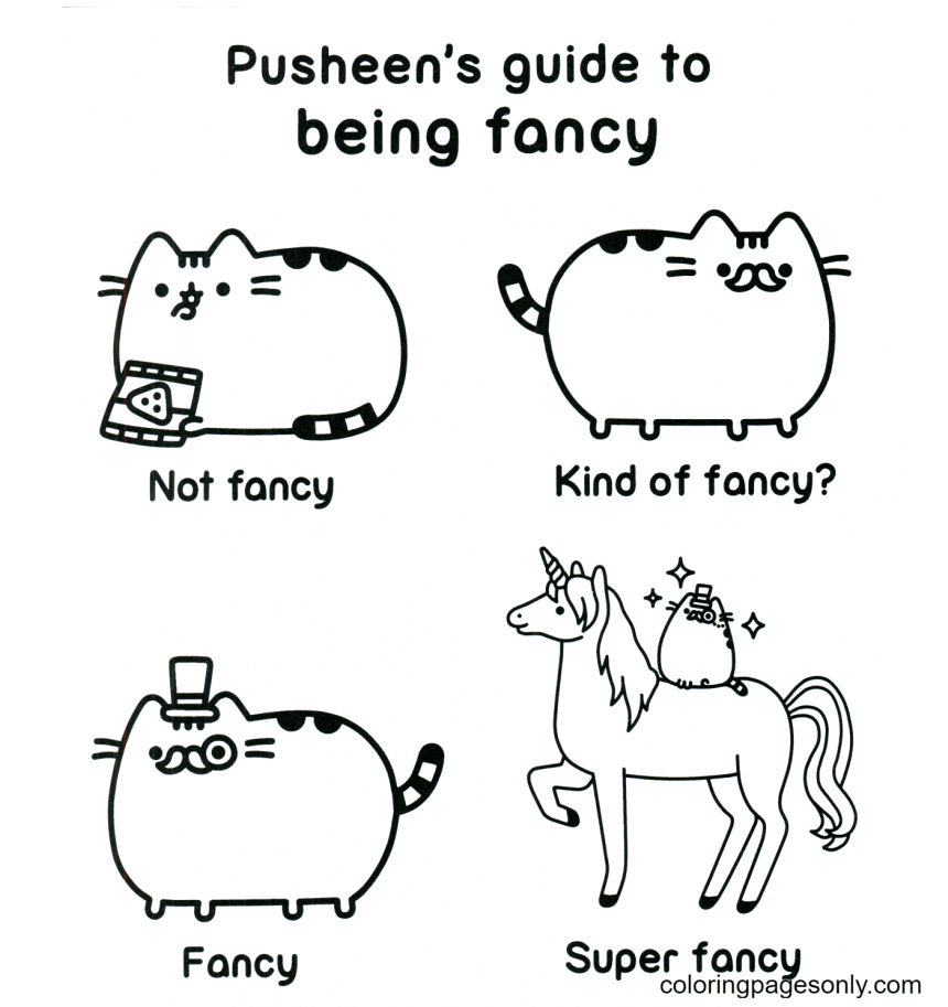 pusheen the cat super fancy