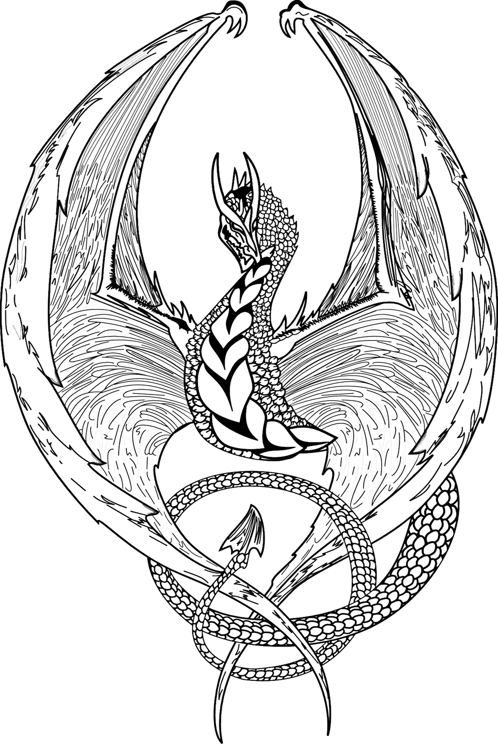 Fantasy Dragon Coloring Pages