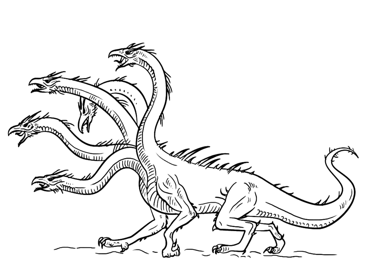 Fantasy Hydra Coloring Pages