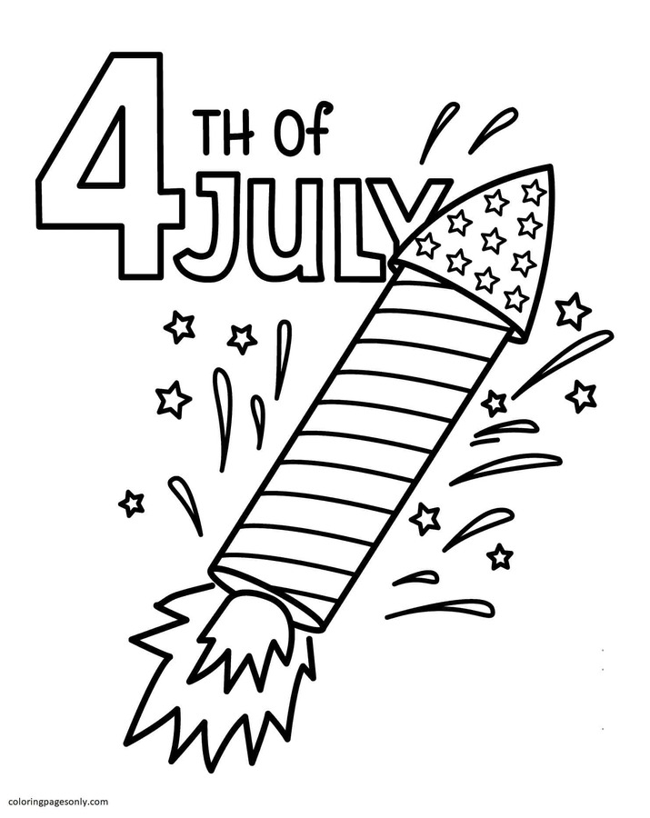 Fireworks launch Coloring Page