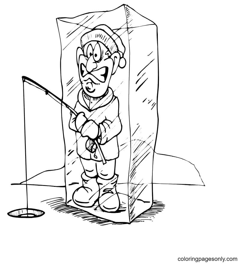 Ice Cube Coloring Page