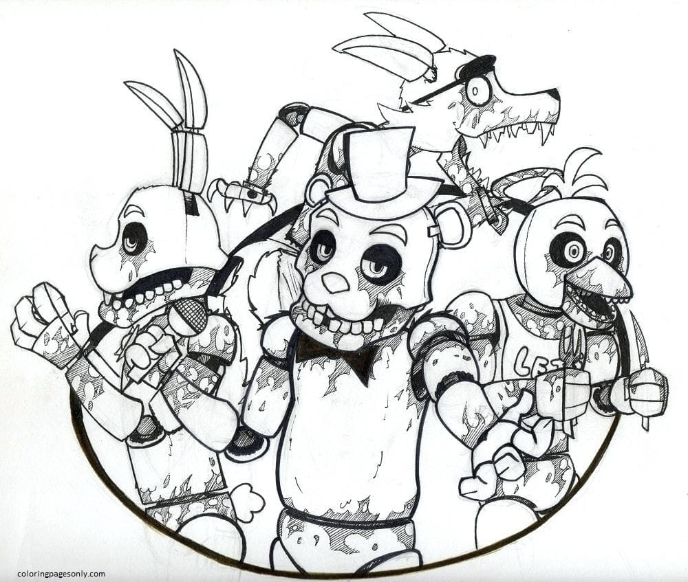 Five Nights At Freddy s 7 Coloring Pages Five Nights At Freddy s Coloring Pages Coloring 