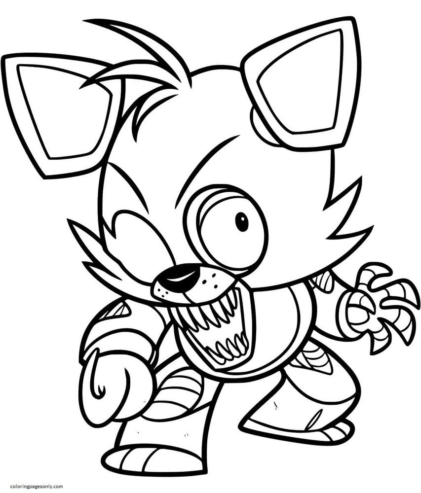Five Nights at Freddy’s Foxy Coloring Page