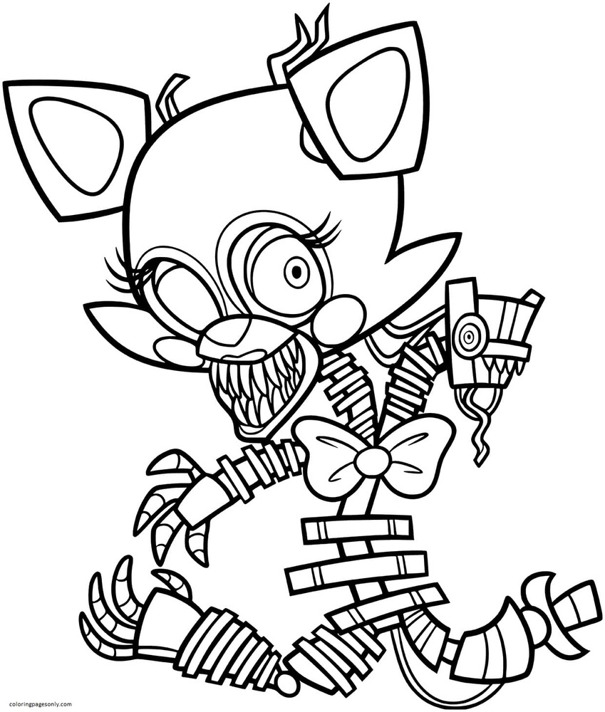 Mangle Fnaf Coloring Page For Kids Free Five Nights At Freddys Images 