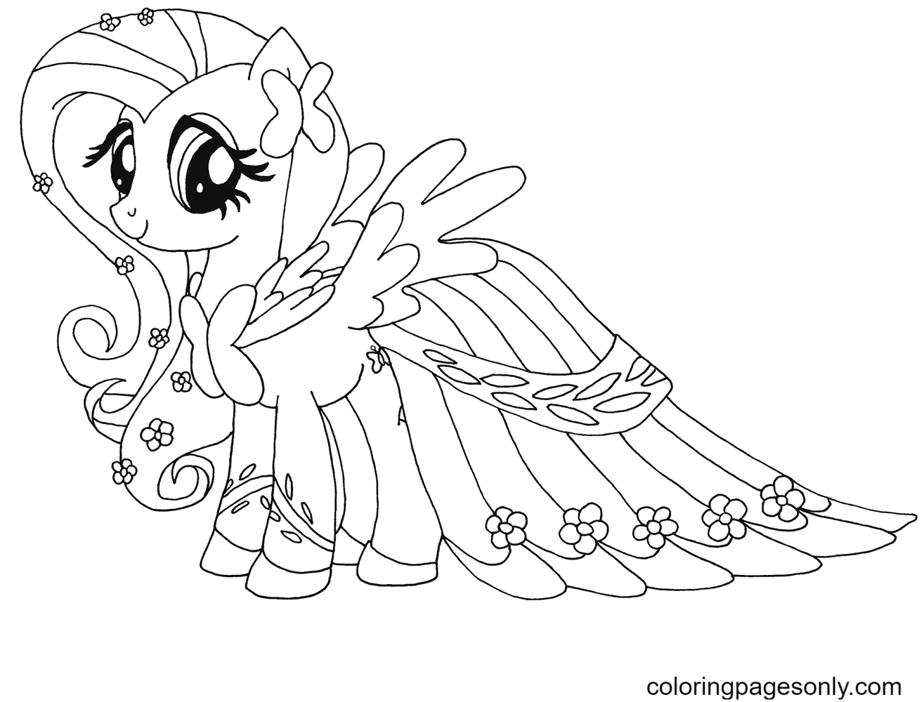 12+ Pretty Pony Coloring Page Free