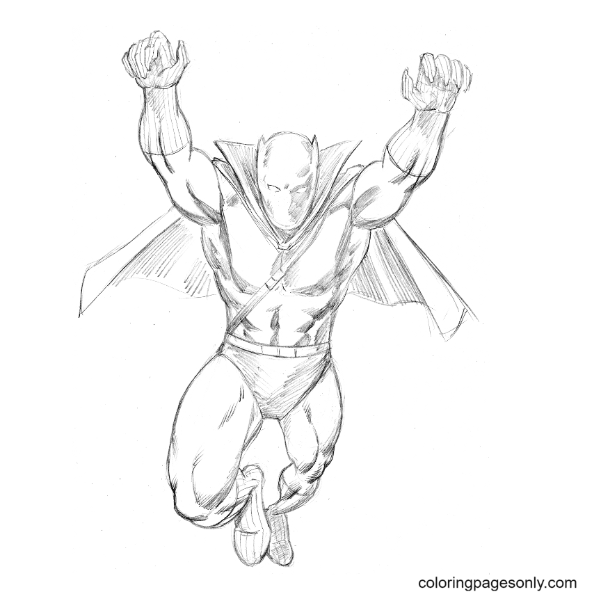 Free Marvel Black Panther Coloring Page