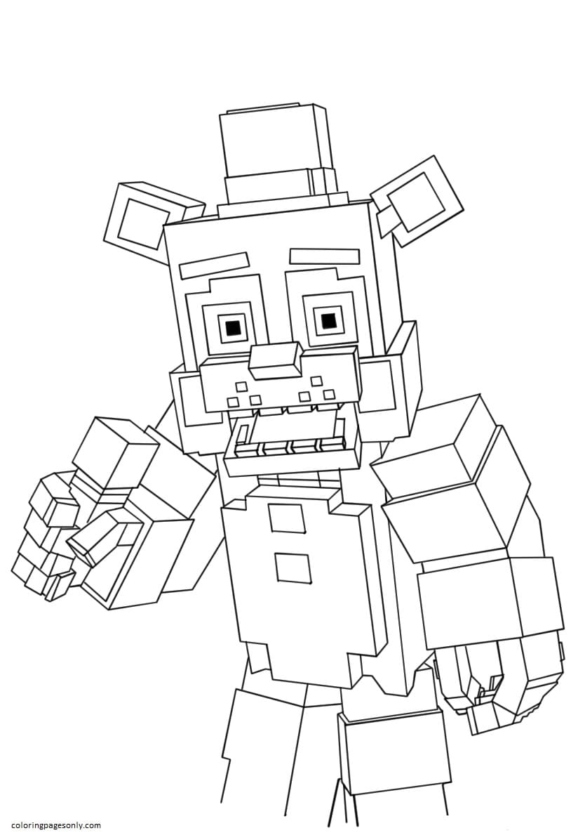 Free Printable Five Nights At Freddy s Coloring Pages Five Nights At 