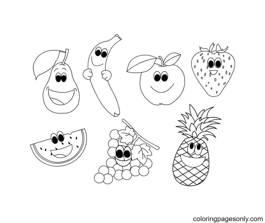 Free Printable Fruit Coloring Pages Tropical Fruits Coloring Pages 