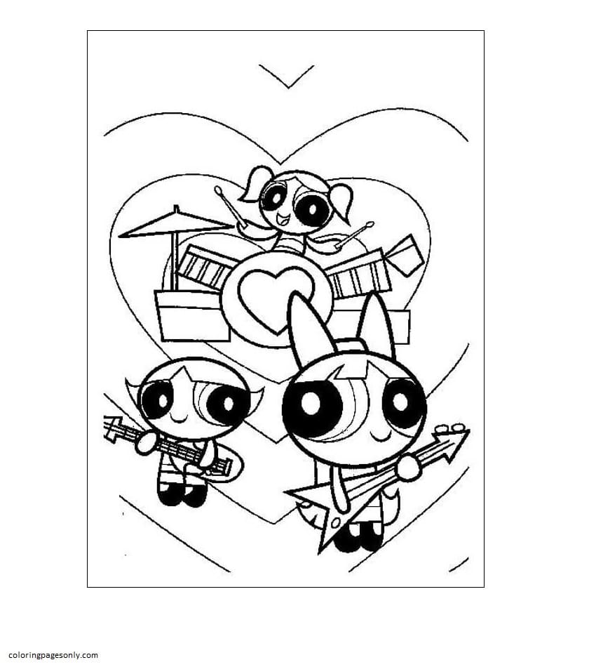Free Printable Powerpuff Girls 4 Coloring Pages