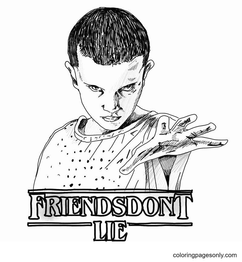 Printable Eleven Stranger Things Coloring Pages Printable Templates