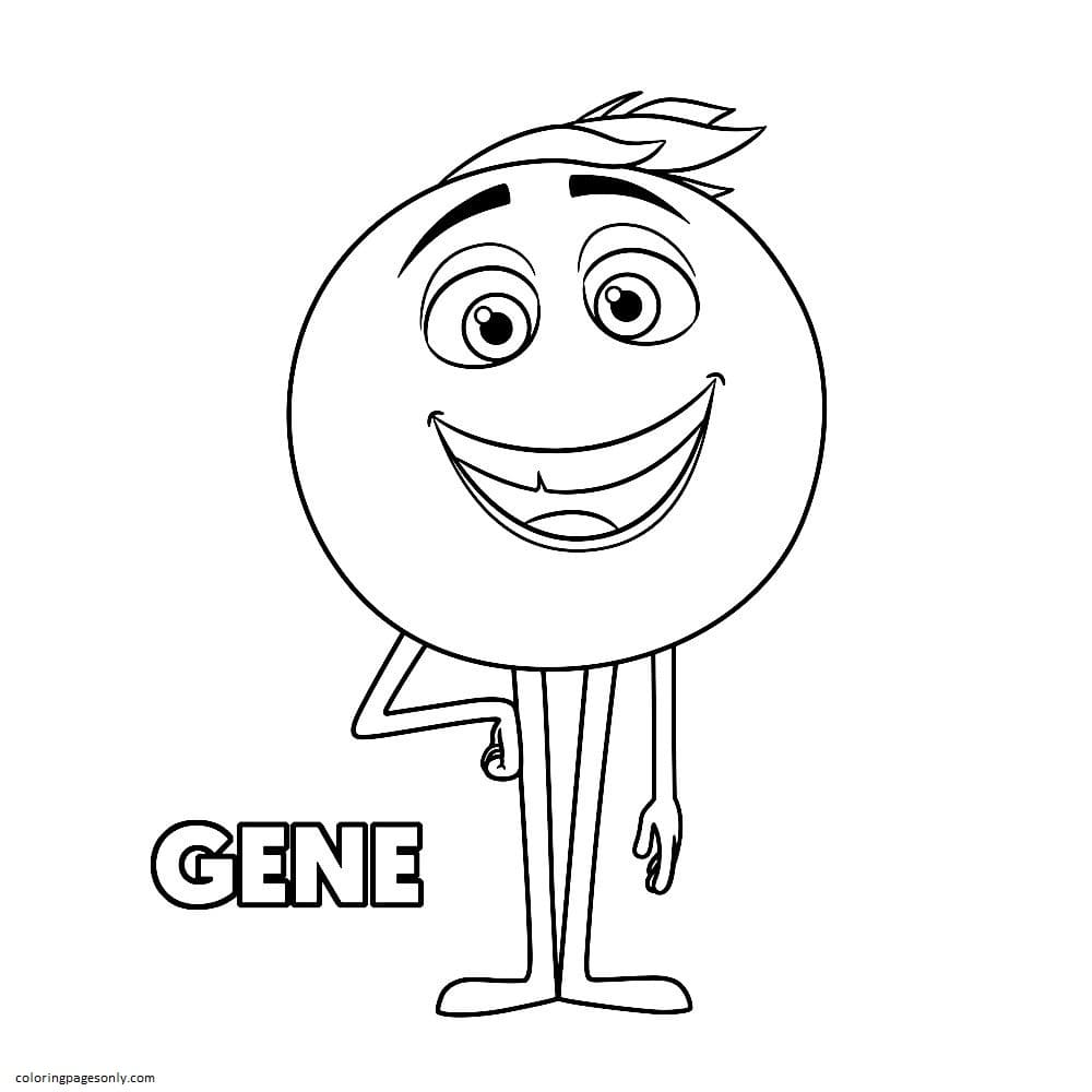 Gene Emoji Coloring Page