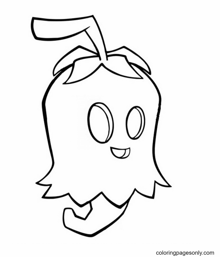 Ghost pepper Coloring Page