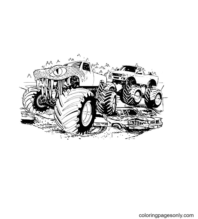 Grave Digger Jam Monster Truck Coloring Pages