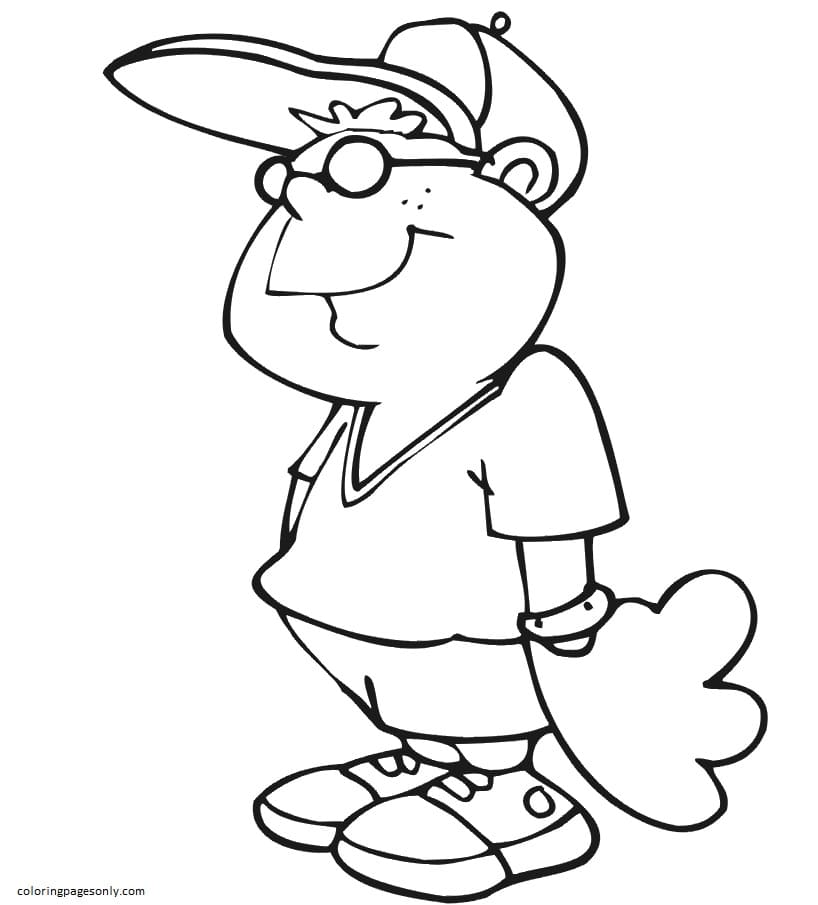 Happily Waiting Coloring Page