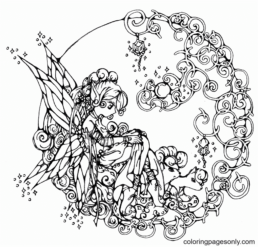 Hard Cute for girls Coloring Page