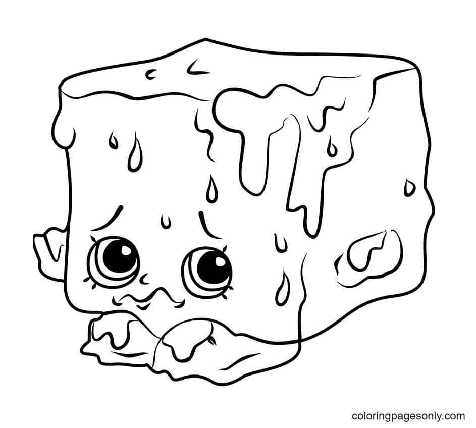 Ice Cube Shopkins Coloring Page