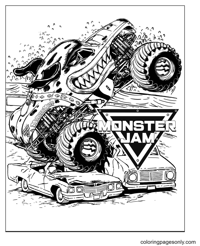 Jam Monster Truck Coloring Page